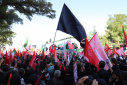 گزارش تصویری حضور جامعه دانشگاهی دانشگاه زابل در مراسم وداع و تشییع رهبر شهید انقلاب اسلامی در شهر مشهد مقدس